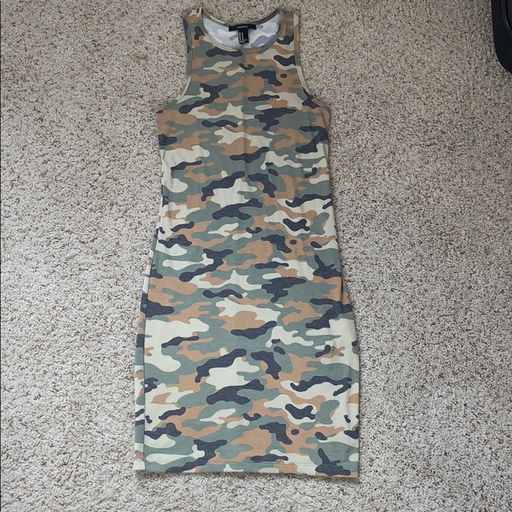 CLOSET SALE — Forever 21 Camouflage Day Dress Medium Soft